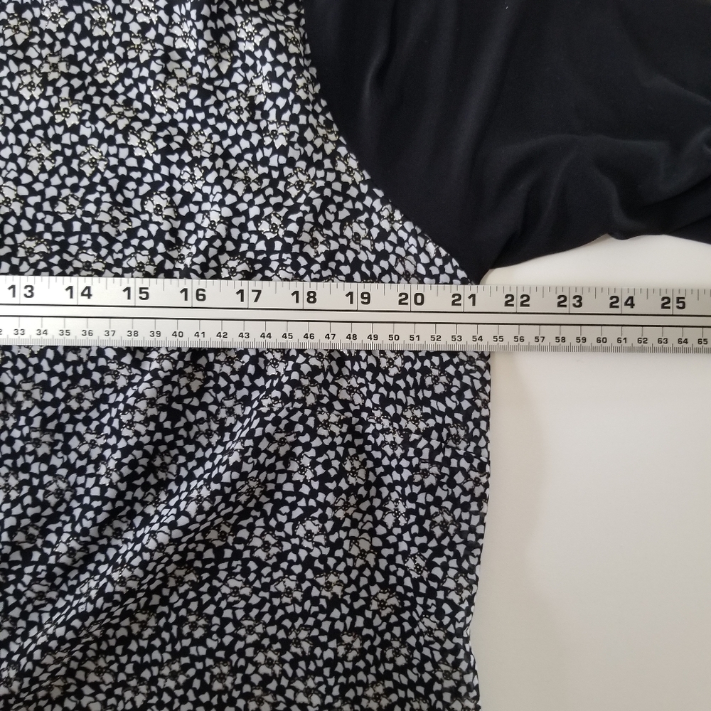 Hamilton Black & White Abstract Layered Tunic Top XL - Picture 6 of 8